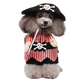 Pirate Costume for Cats and Dogs Pet Halloween Outfit
