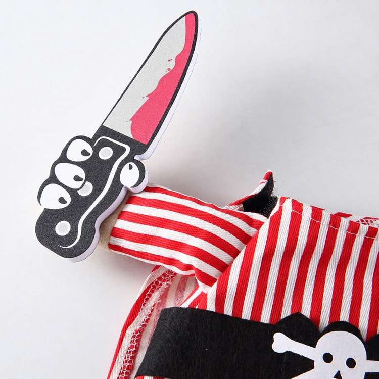 Pirate Costume for Cats and Dogs Pet Halloween Outfit