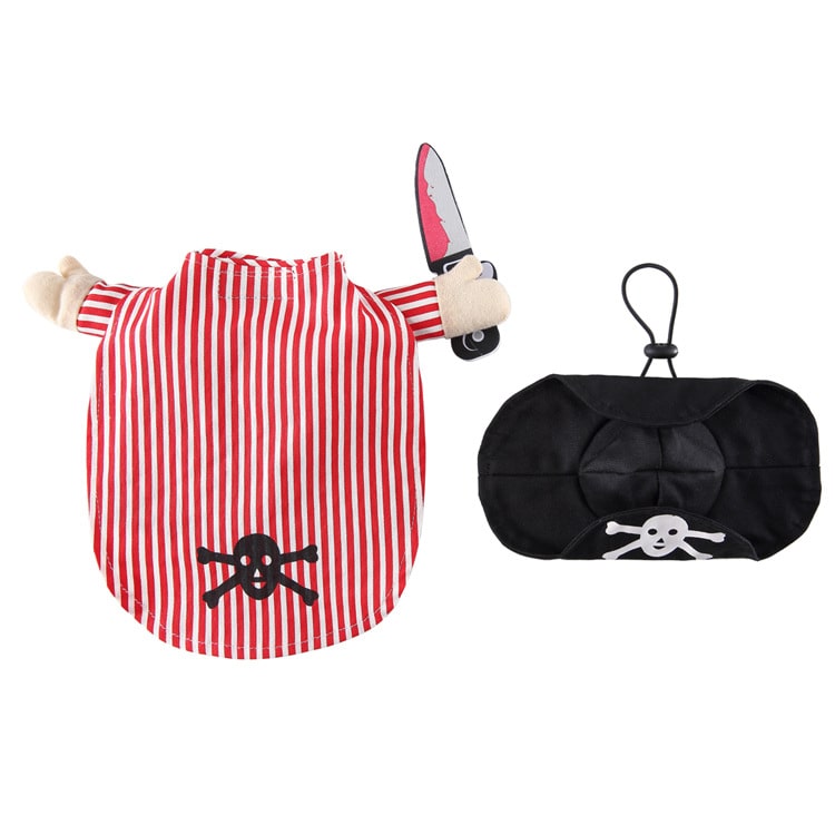 Pirate Costume for Cats and Dogs Pet Halloween Outfit