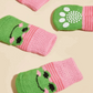 Dog Socks Frog Pattern Pet Booties Non Slip Grippy Dog Socks