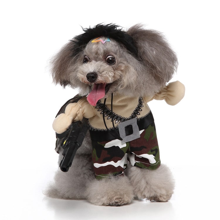 Military Costume for Dogs and Cats Pet Camouflage Outfit
