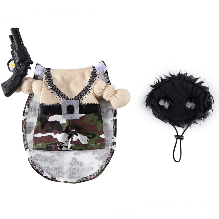 Military Costume for Dogs and Cats Pet Camouflage Outfit