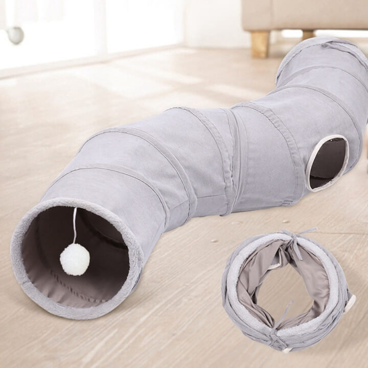 Large Cat Tunnel Toy with Interactive Play Features