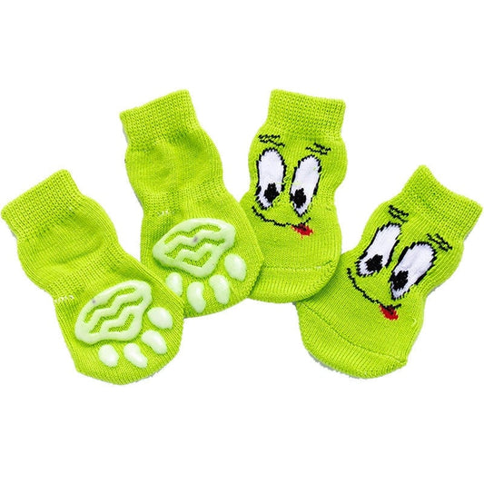 Dog Socks Mint Green Non Slip Pet Socks for Small Medium Dogs